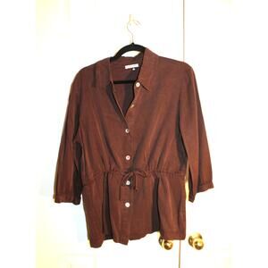 Russ Berens Malibu Brown Safari Shirt / Jacket sz L